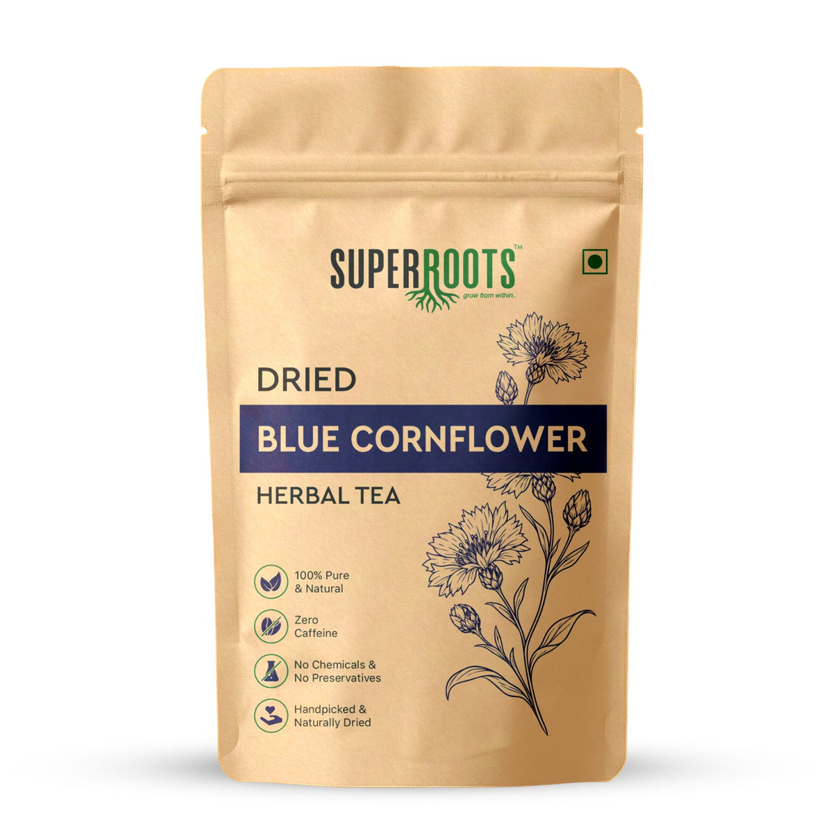 Blue Cornflower Herbal Tea | Naturally Dried Leaves